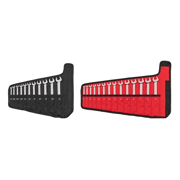 Combination Wrench Set with Pouch, 25-Piece (1/4 - 3/4 in., 6 - 19 mm)